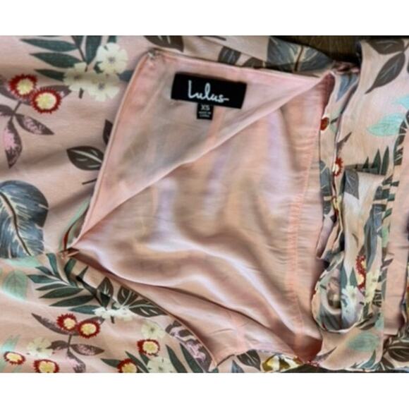 "LULUS" Floral Back Tie Sundress SZ XS Boho Cottage Core Fairy Prairie Whimsical - Picture 11 of 13